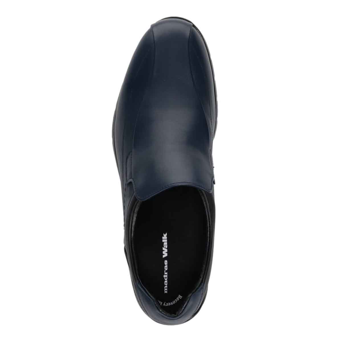 【GORE-TEX】マドラスウォーク madras Walk 「Recovery Shiatsu Insole」搭載で指圧効果により血行をよくする。　全天候快適なゴアテックススリッポン・カジュアルシューズ　MW7702R NAVY/BLACK 25.0