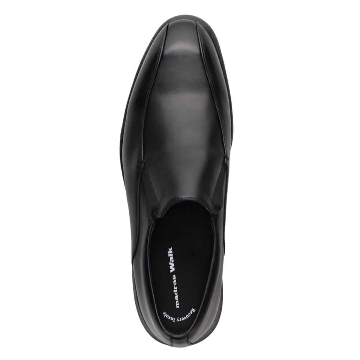 【GORE-TEX】マドラスウォーク madras Walk 「Recovery Shiatsu Insole」搭載で指圧効果により血行を115％促進。　フォーマル且つアクティブに。ゴアテックスファブリクス搭載 スワールモカ・スリッポンビジネスシューズ  MW7932R BLACK 25.0