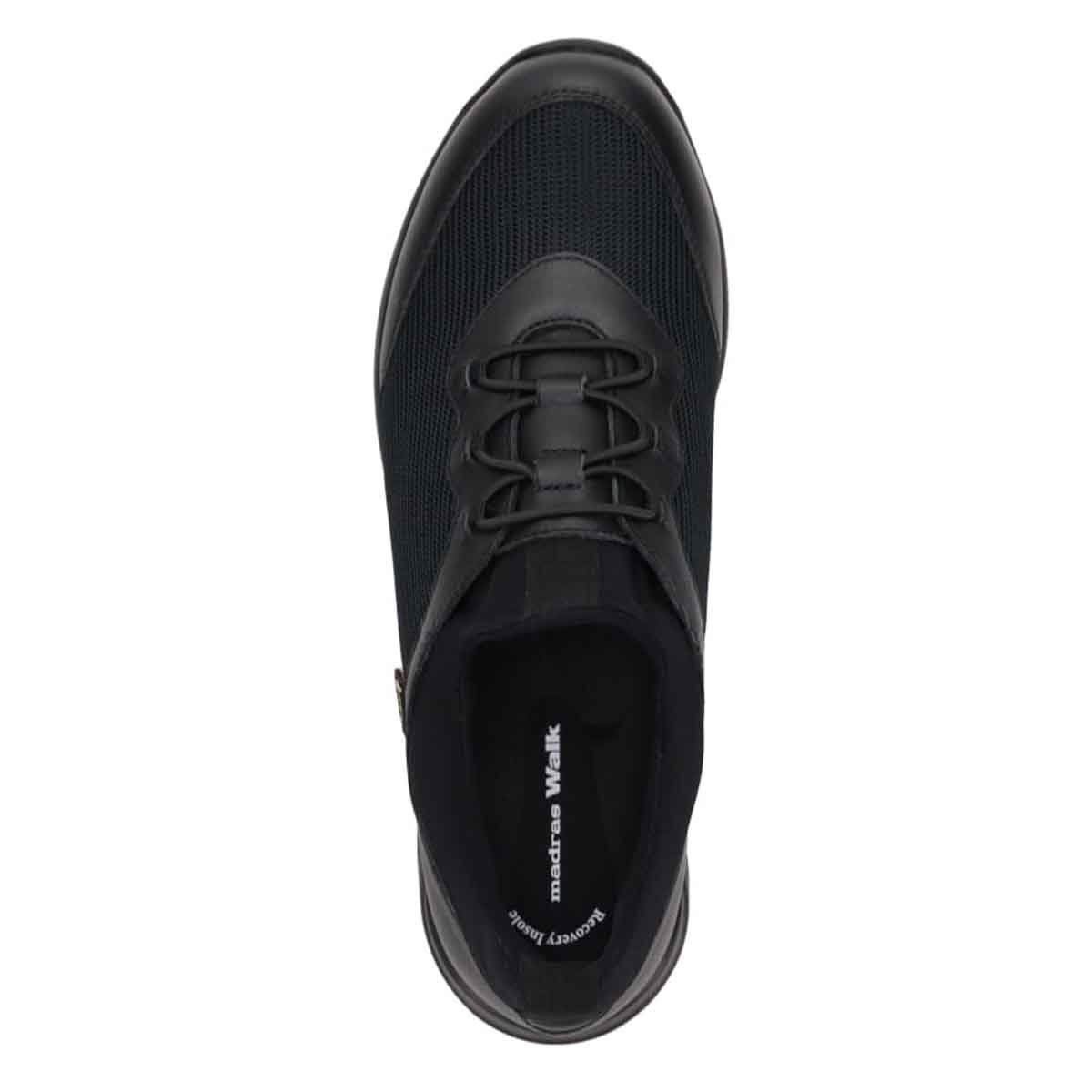 【GORE-TEX】マドラスウォーク madras Walk 「Recovery Shiatsu Insole」搭載で指圧効果により血行をよくする。 通勤快適  トラベルウォーキングにもお勧め！ 快適軽量スニーカー  MWL1004R BLACK 23.0