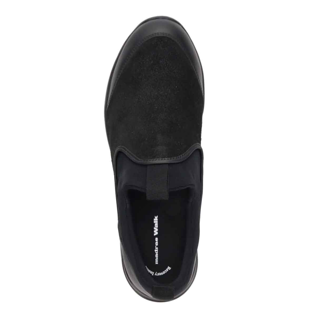 【GORE-TEX】マドラスウォーク madras Walk 「Recovery Shiatsu Insole」搭載で指圧効果により血行をよくする。スニーカー感覚で普段履きにもピッタリ！ さまざまなスタイルにも合うスリッポンスニーカー  MWL1006R BLACK 23.0