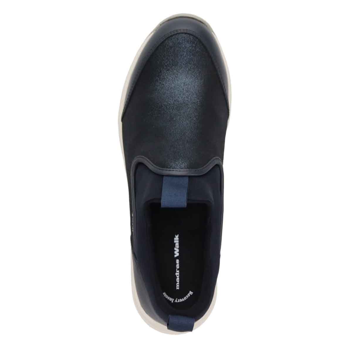 【GORE-TEX】マドラスウォーク madras Walk 「Recovery Shiatsu Insole」搭載で指圧効果により血行をよくする。スニーカー感覚で普段履きにもピッタリ！ さまざまなスタイルにも合うスリッポンスニーカー  MWL1006R NAVY-M 23.0