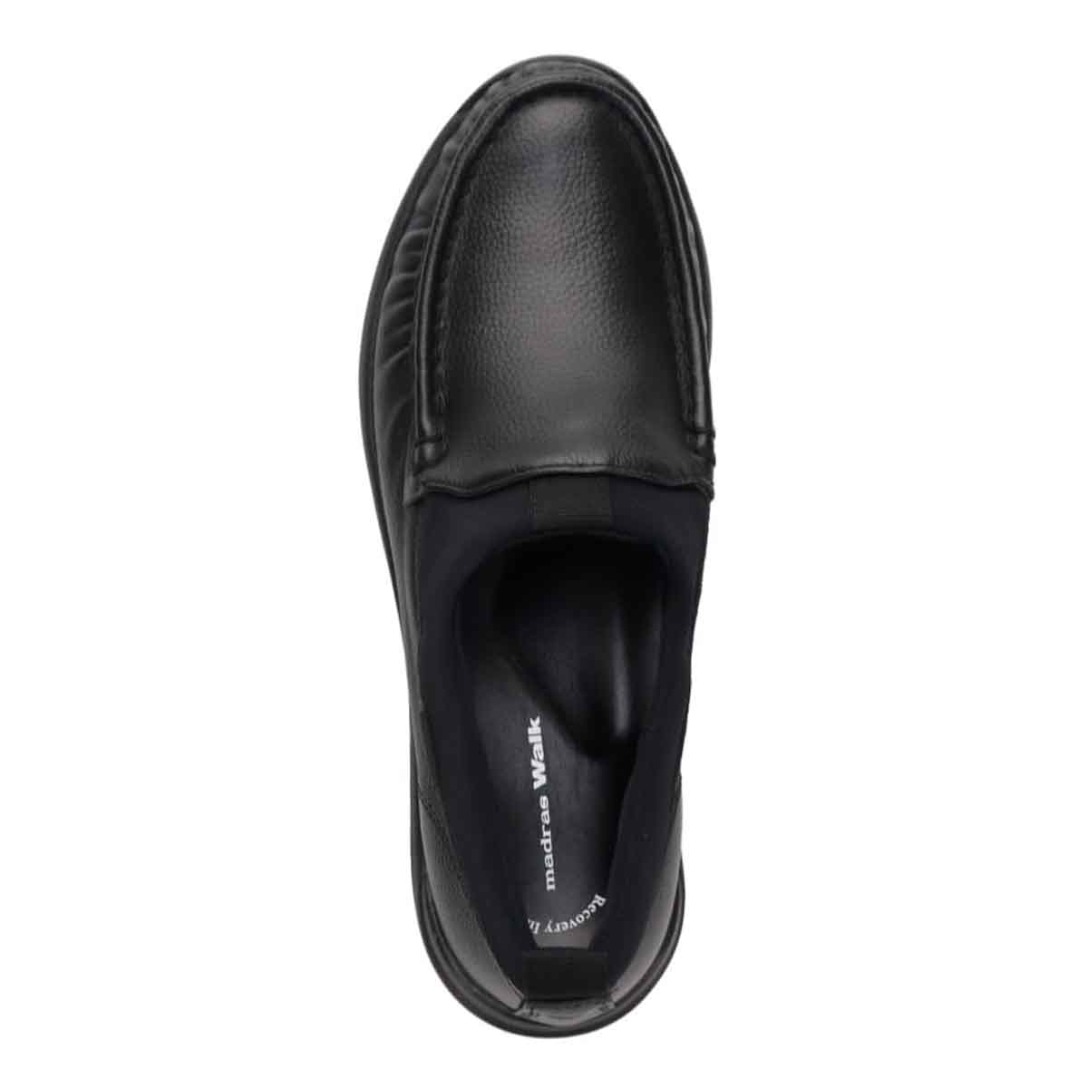 【GORE-TEX】マドラスウォーク madras Walk 「Recovery Shiatsu Insole」搭載で指圧効果により血行をよくする。ゴアテックス・モカシンスリッポンシューズ　MWL1021R BLACK 23.0