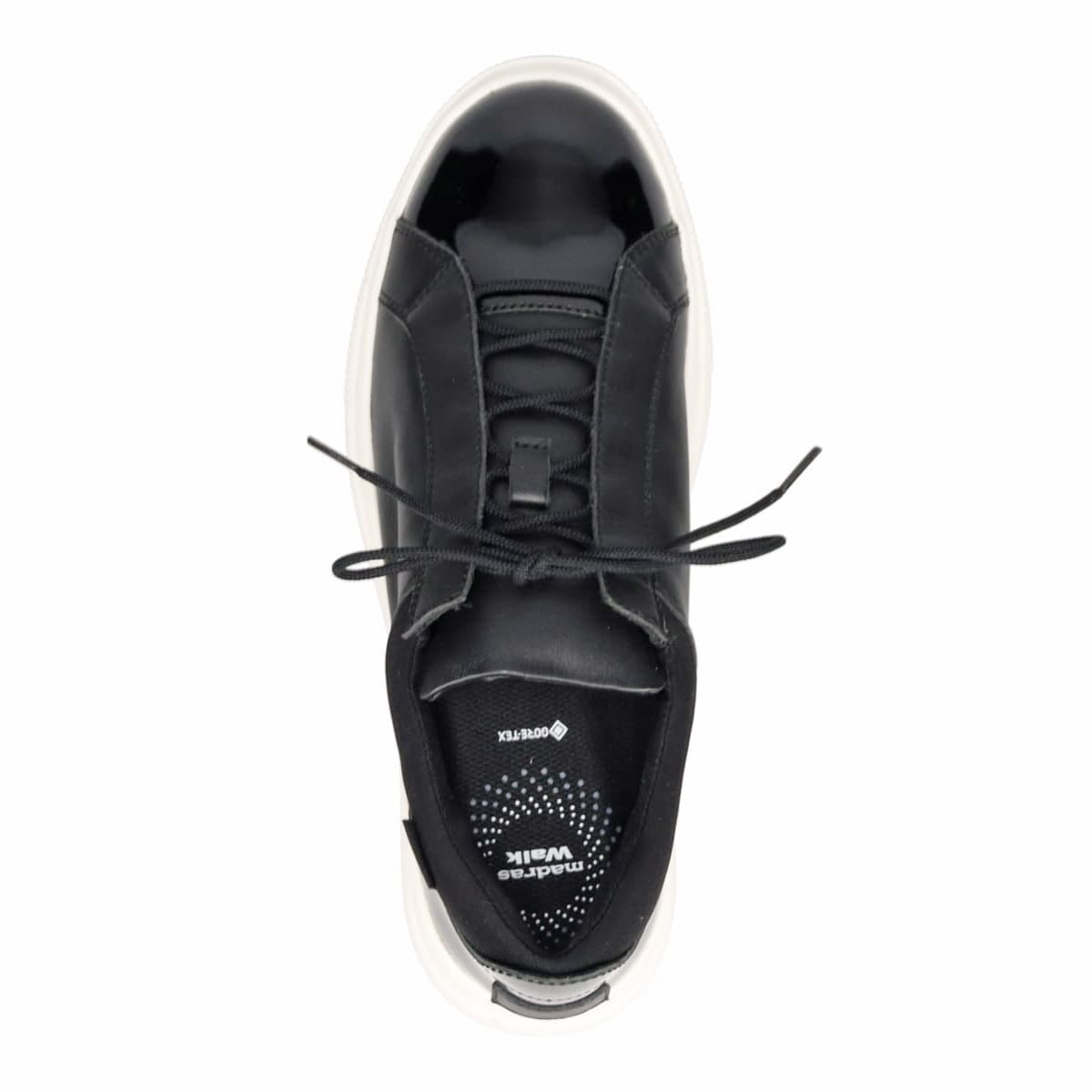 【GORE-TEX】マドラスウォーク madras Walk　厚底レザーレースアップスニーカー  MWL1025 BLACK 23.0