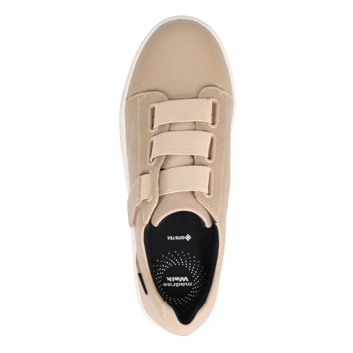 【GORE-TEX】マドラスウォーク madras Walk  より足馴染みの良い革にグレードアップ　ベルテッドスニーカー  MWL1027 BEIGE 23.0