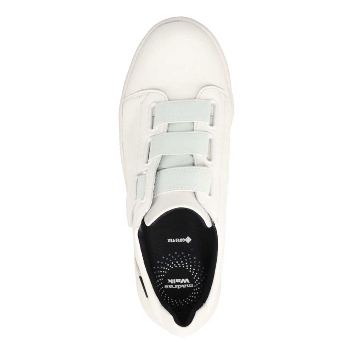 【GORE-TEX】マドラスウォーク madras Walk  より足馴染みの良い革にグレードアップ　ベルテッドスニーカー  MWL1027 WHITE 23.0