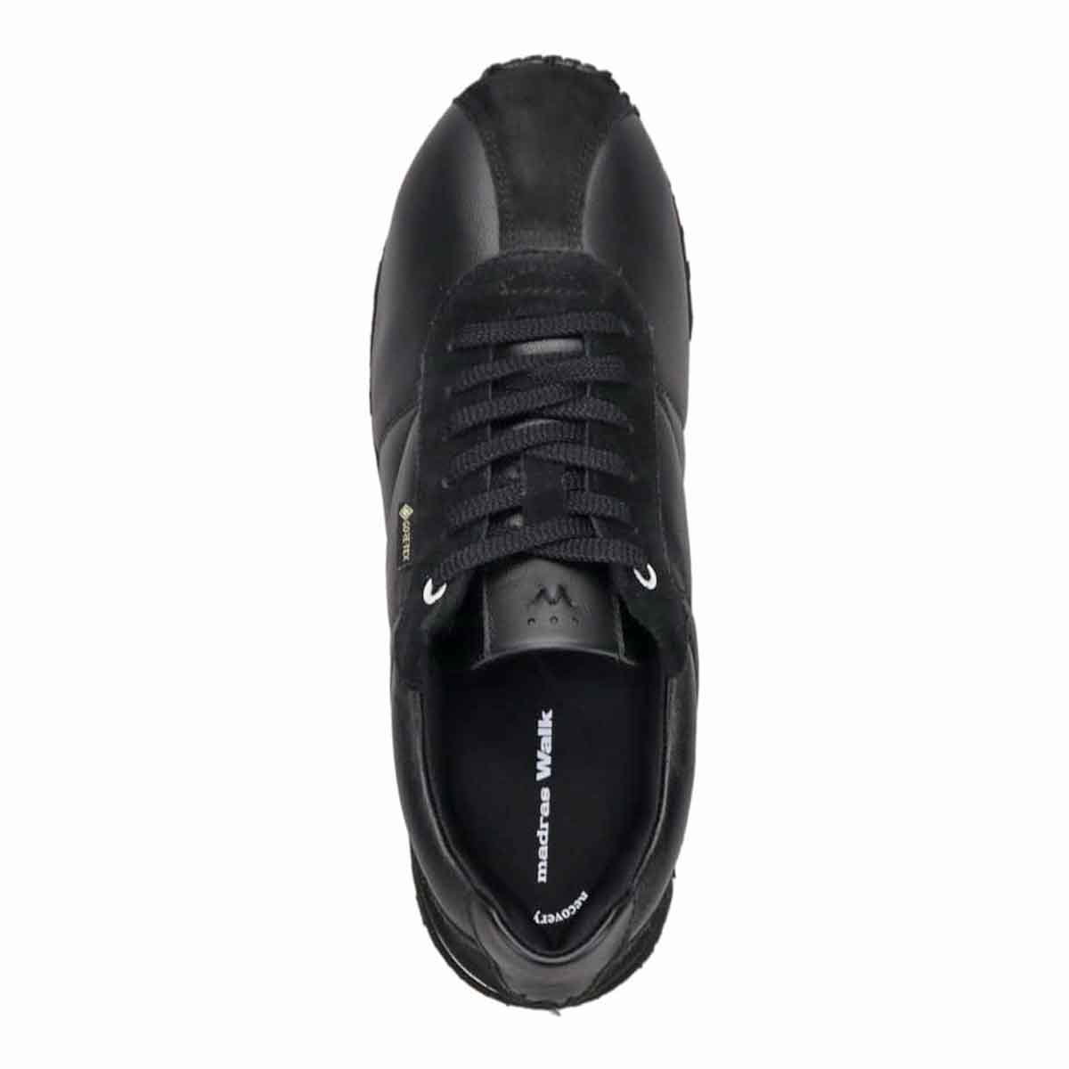 【GORE-TEX】マドラスウォーク madras Walk 「Recovery Shiatsu Insole」搭載で指圧効果により血行をよくする。防水・透湿機能 ナイロンスニーカー　MWL1030AR BLACK 23.0