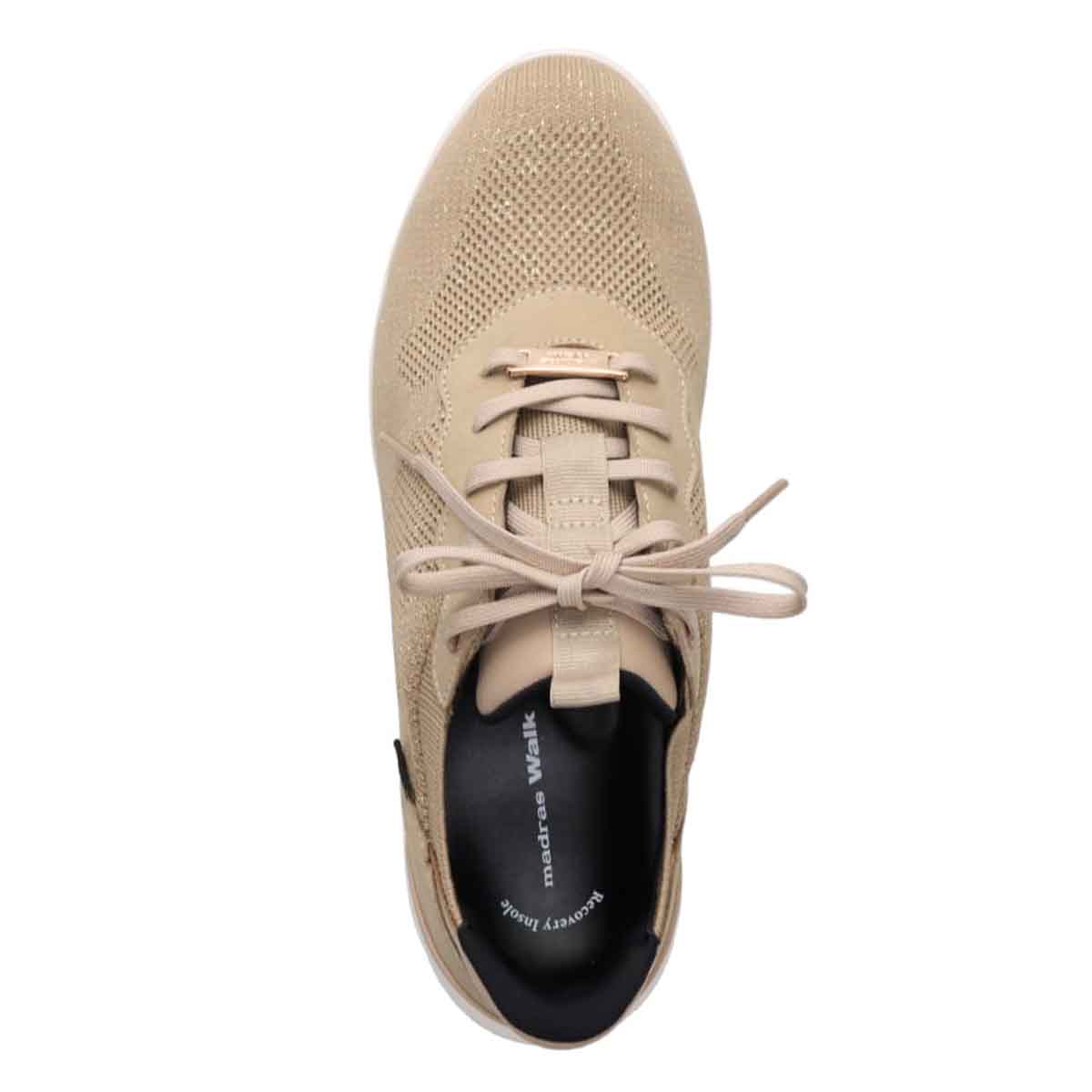 【GORE-TEX】マドラスウォーク madras Walk 「Recovery Shiatsu Insole」搭載で指圧効果により血行をよくする。カジュアルレースアップクイックフィットスニーカー  MWL1035R BEIGE 23.0
