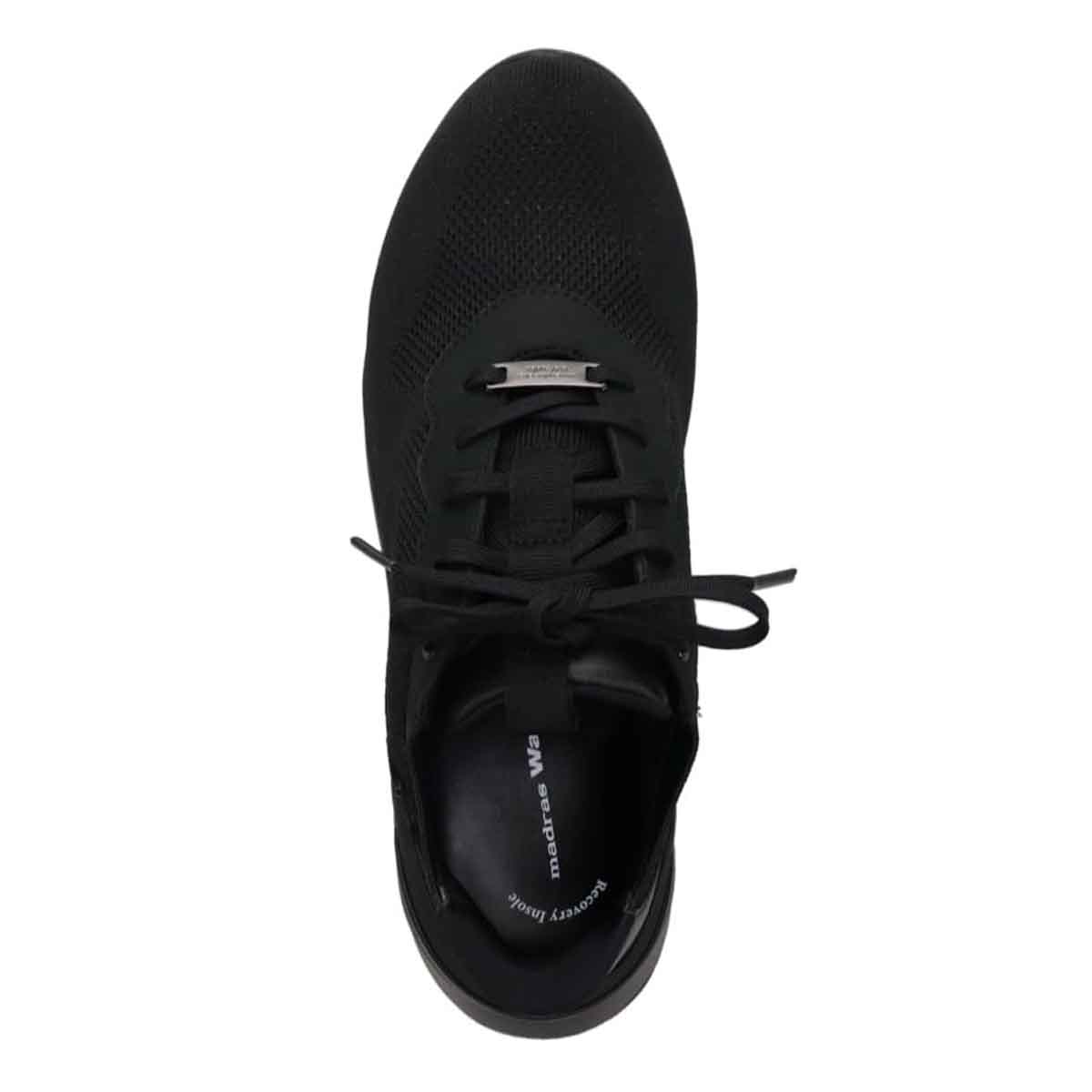 【GORE-TEX】マドラスウォーク madras Walk 「Recovery Shiatsu Insole」搭載で指圧効果により血行をよくする。カジュアルレースアップクイックフィットスニーカー  MWL1035R BLACK 23.0