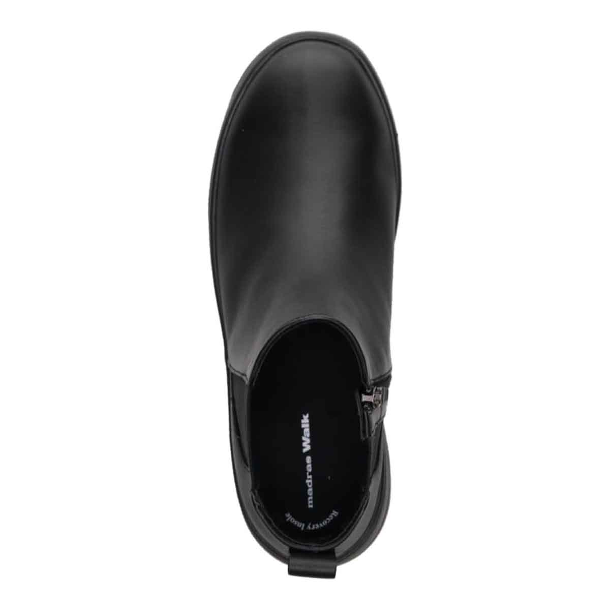 【GORE-TEX】マドラスウォーク madras Walk 「Recovery Shiatsu Insole」搭載　指圧効果により血行をよくする。 防滑×防水　サイドゴアショートブーツ　MWL1038R BLACK 23.0