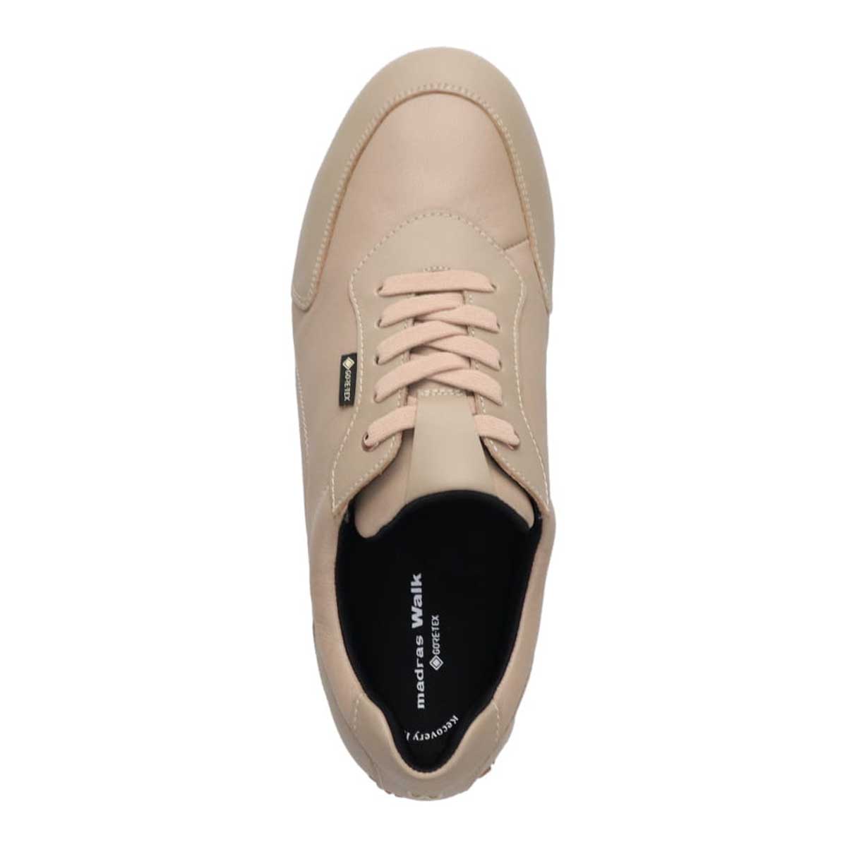 【GORE-TEX】 マドラスウォーク madras Walk 「リカバリーインソール」搭載で指圧効果により血行を115％促進。Recoveryシープレザーローテクスニーカー   MWL1041R BEIGE 23.0