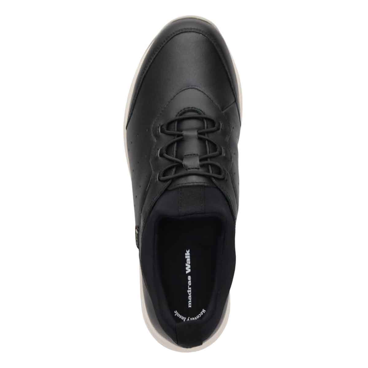 【GORE-TEX】マドラスウォーク madras Walk 「Recovery Shiatsu Insole」搭載で指圧効果により血行をよくする。　シープレザーローテクスニーカー   MWL1044R BLACK 23.0