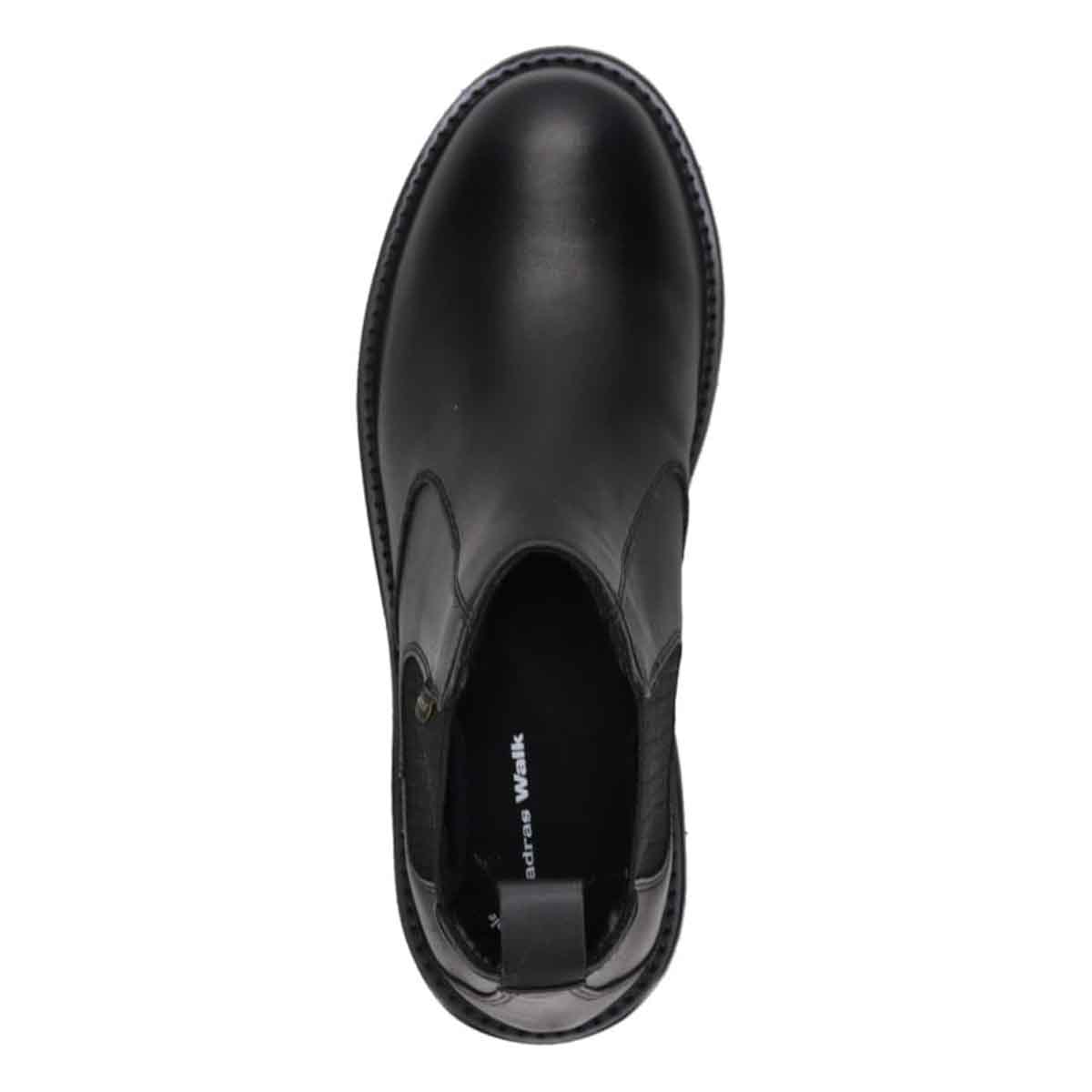 【GORE-TEX】マドラスウォーク madras Walk 「Recovery Shiatsu Insole」搭載　指圧効果により血行をよくする。防滑×防水　4.5cmヒールのタンクソールサイドゴアブーツ MWL1048R BLACK 23.0
