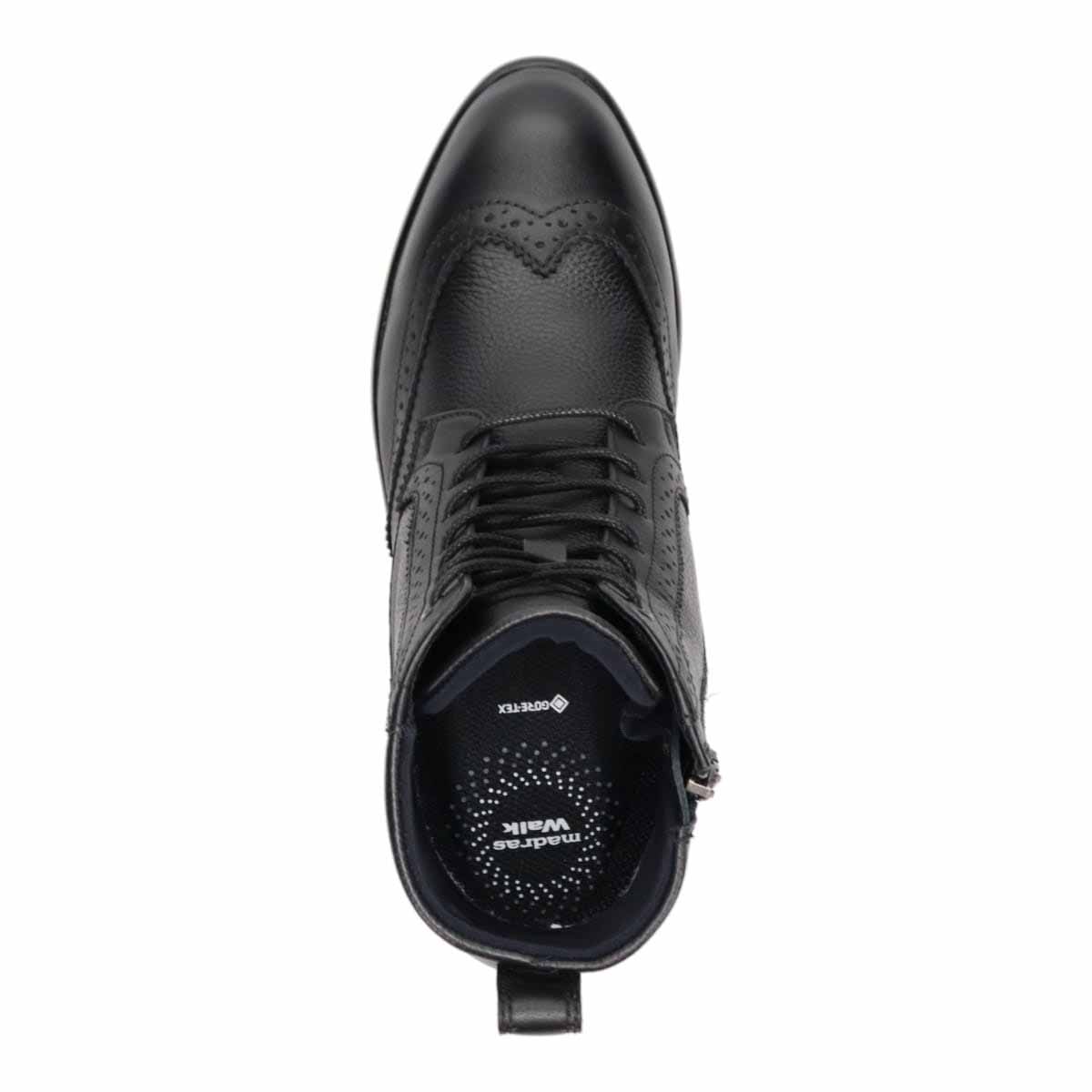 【GORE-TEX】マドラスウォーク madras Walk メダリオンレースアップショートブーツ MWL1115 BLACK 23.0