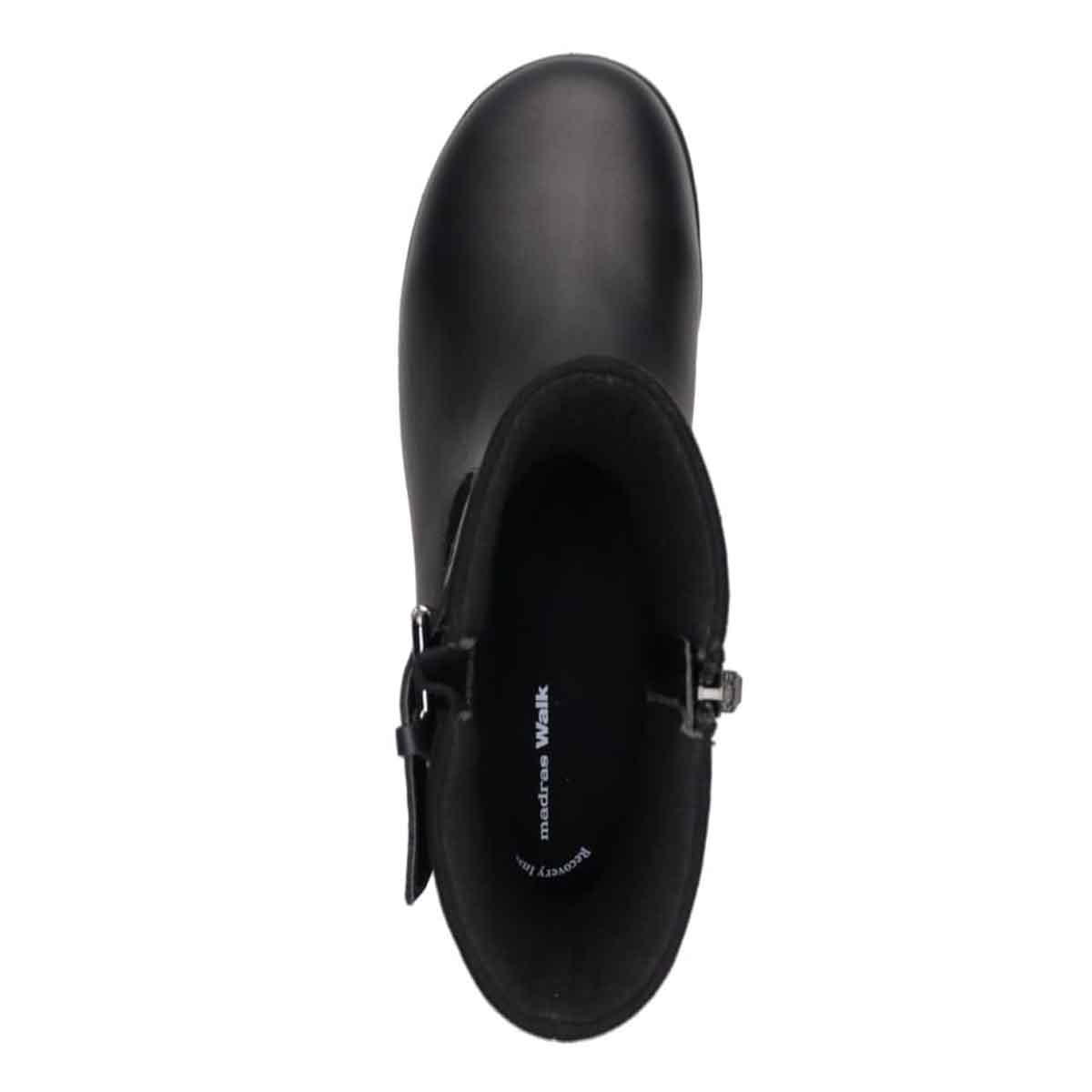 【GORE-TEX】マドラスウォーク madras Walk 「Recovery Shiatsu Insole」搭載で指圧効果により血行をよくする。 バックルデザインエンジニア風 4Eミドルブーツ　MWL4001R BLACK/C 23.0
