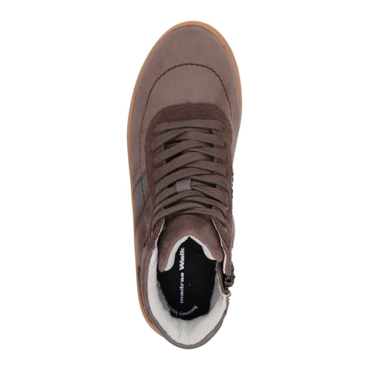 【GORE-TEX】マドラスウォーク madras Walk 「Recovery Shiatsu Insole」搭載　指圧効果により血行をよくする。ミッドカットスニーカー MWL4009R GRAY-SILKY 23.0