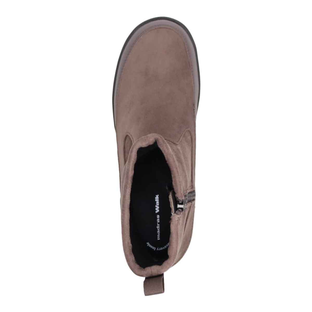 【GORE-TEX】マドラスウォーク madras Walk 「Recovery Shiatsu Insole」搭載　指圧効果により血行をよくする。防水 防滑 3.0cmヒールのシンプルショートブーツ MWL4010R GRAY 23.0