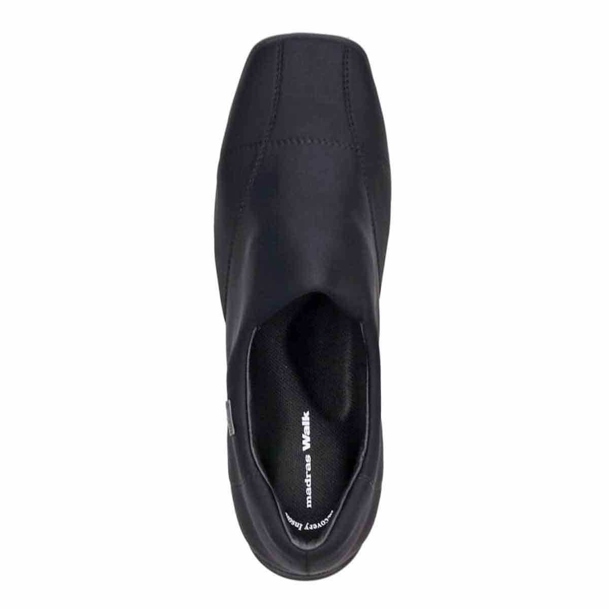 【GORE-TEX×防滑】madras Walk「Recovery Shiatsu Insole」搭載　指圧効果により血行をよくする。スクエアトゥスリッポンシューズ MWL4071R BLACK 23.0