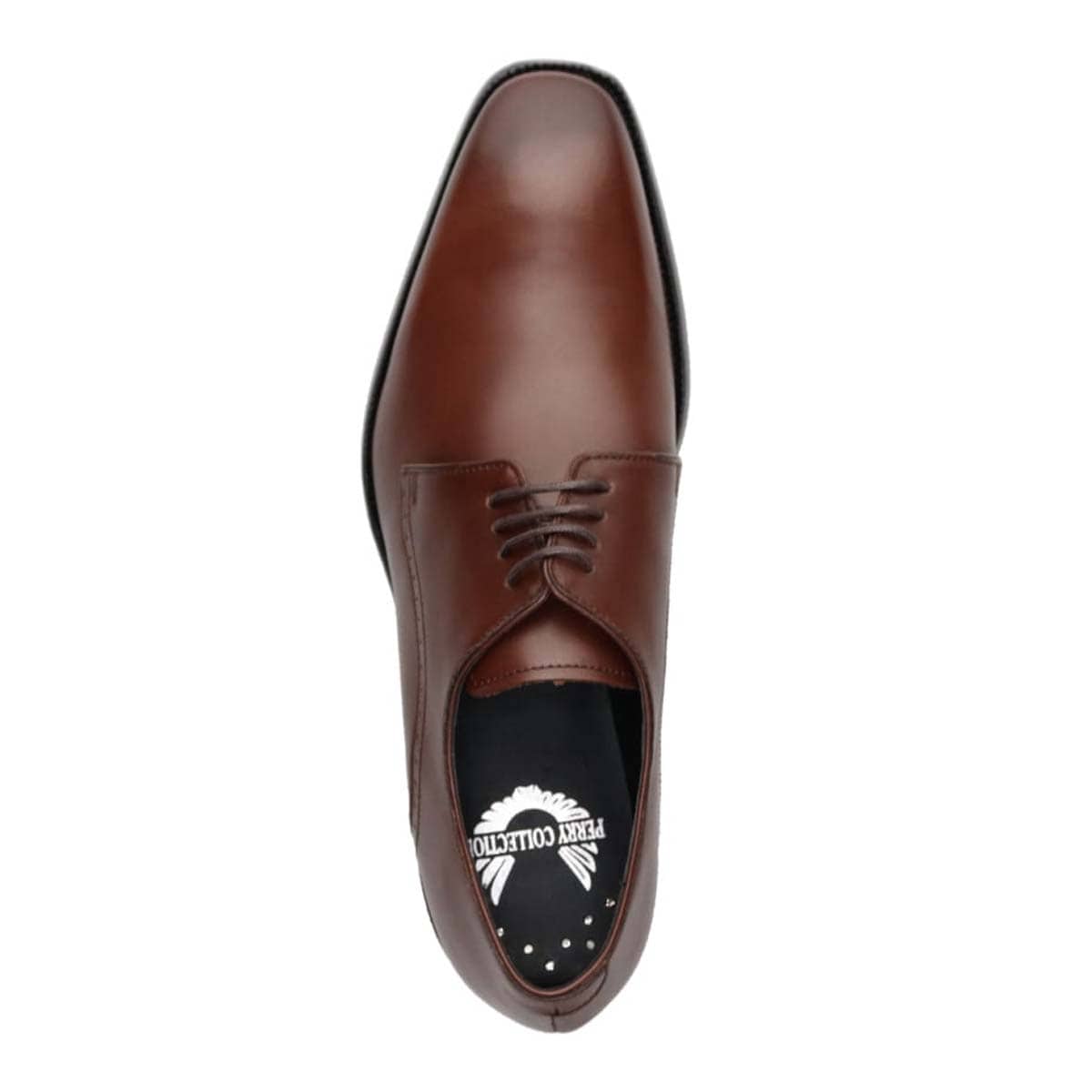 ペリーコレクション PERRY COLLECTION 外羽根プレーントゥビジネスシューズ  PR6502 BROWN 25.0