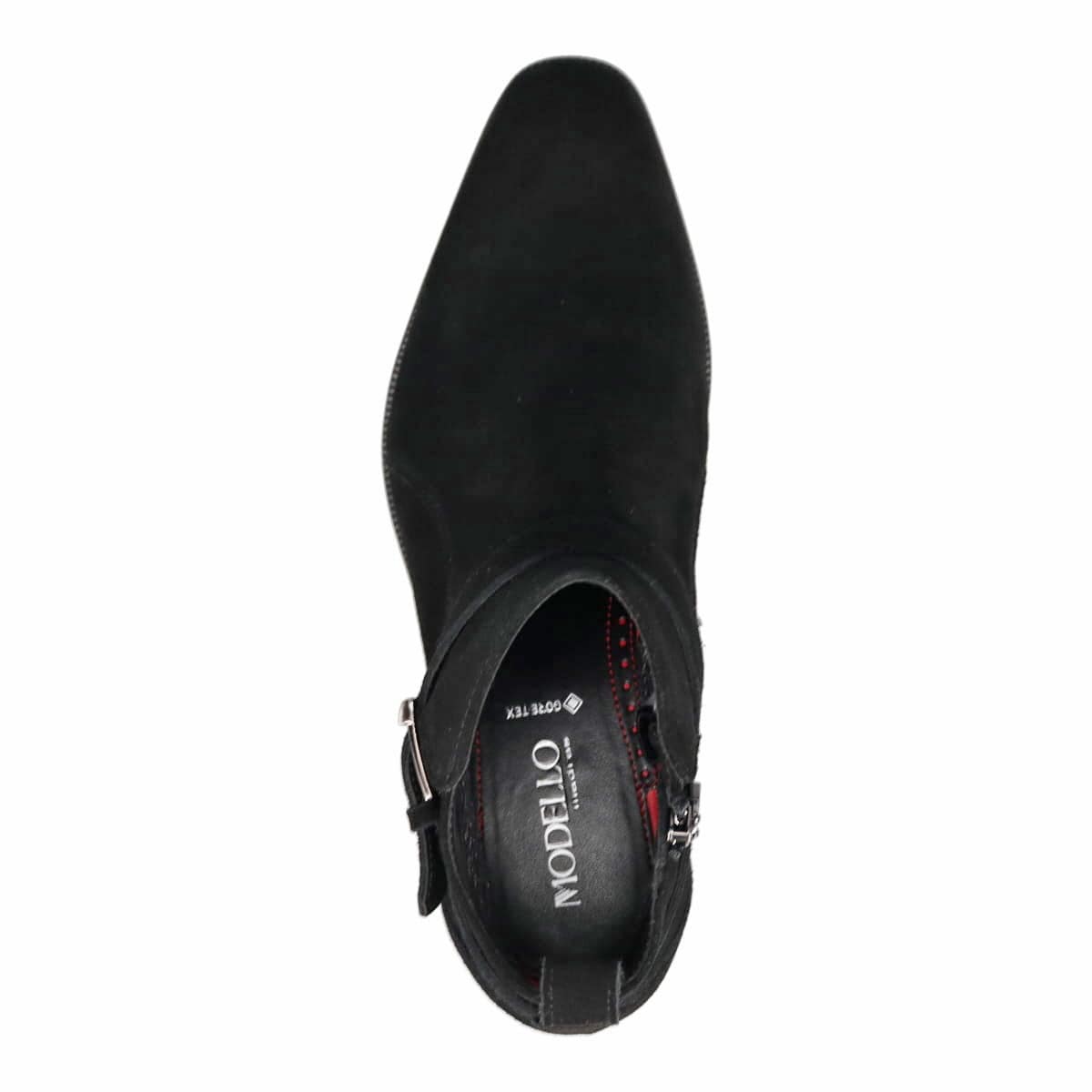 【抗ウイルス・抗菌加工】モデロ MODELLO GORE-TEX ドレスブーツ　SPDM806G BLACK-VELOURS 25.0