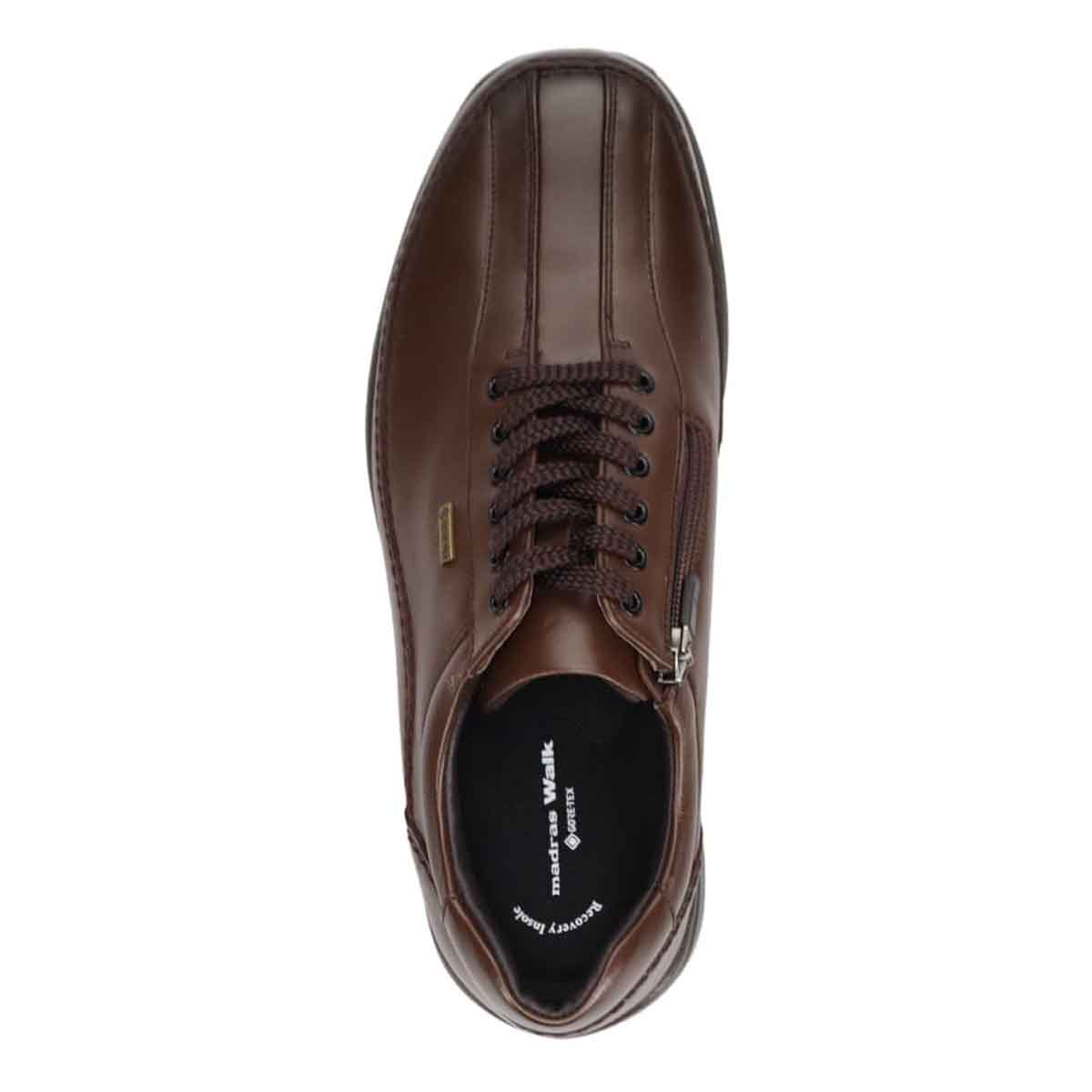 【GORE-TEX】マドラスウォーク madras Walk 「リカバリー指圧インソール」搭載で指圧効果により血行を115％促進。カジュアルシューズ SPMW5481R BROWN 25.0