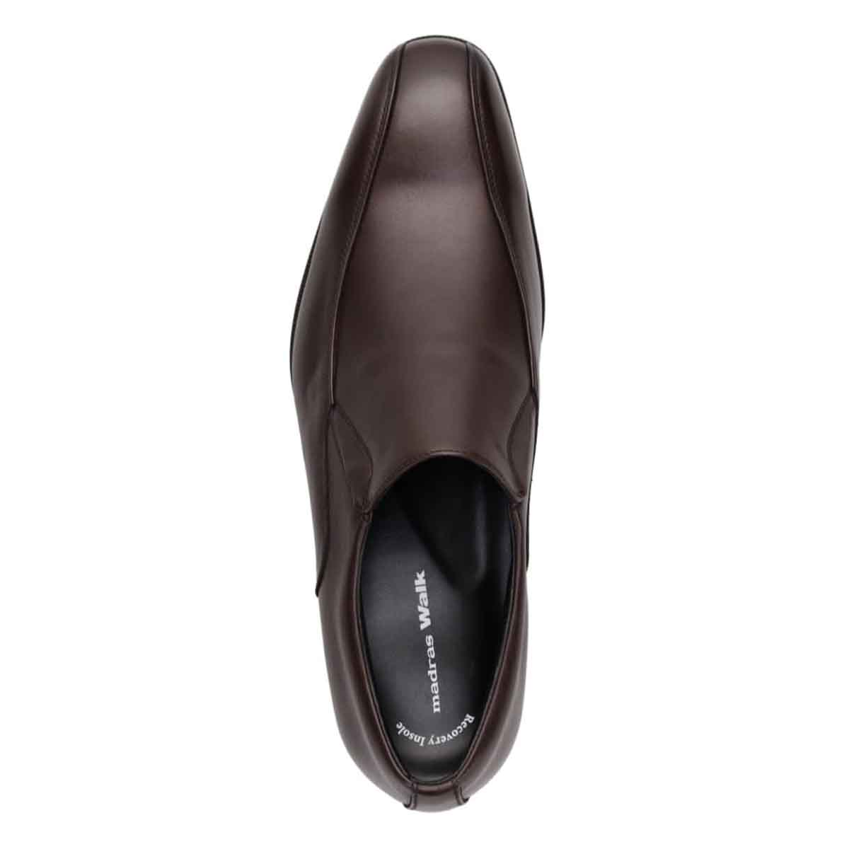【大きいサイズ】【GORE-TEX】マドラスウォーク madras Walk 「Recovery Shiatsu Insole」搭載で指圧効果により血行をよくする。　ゴアテックススワールモカスリッポンビジネスシューズ　SPMWK7802R D-BROWN 27.5
