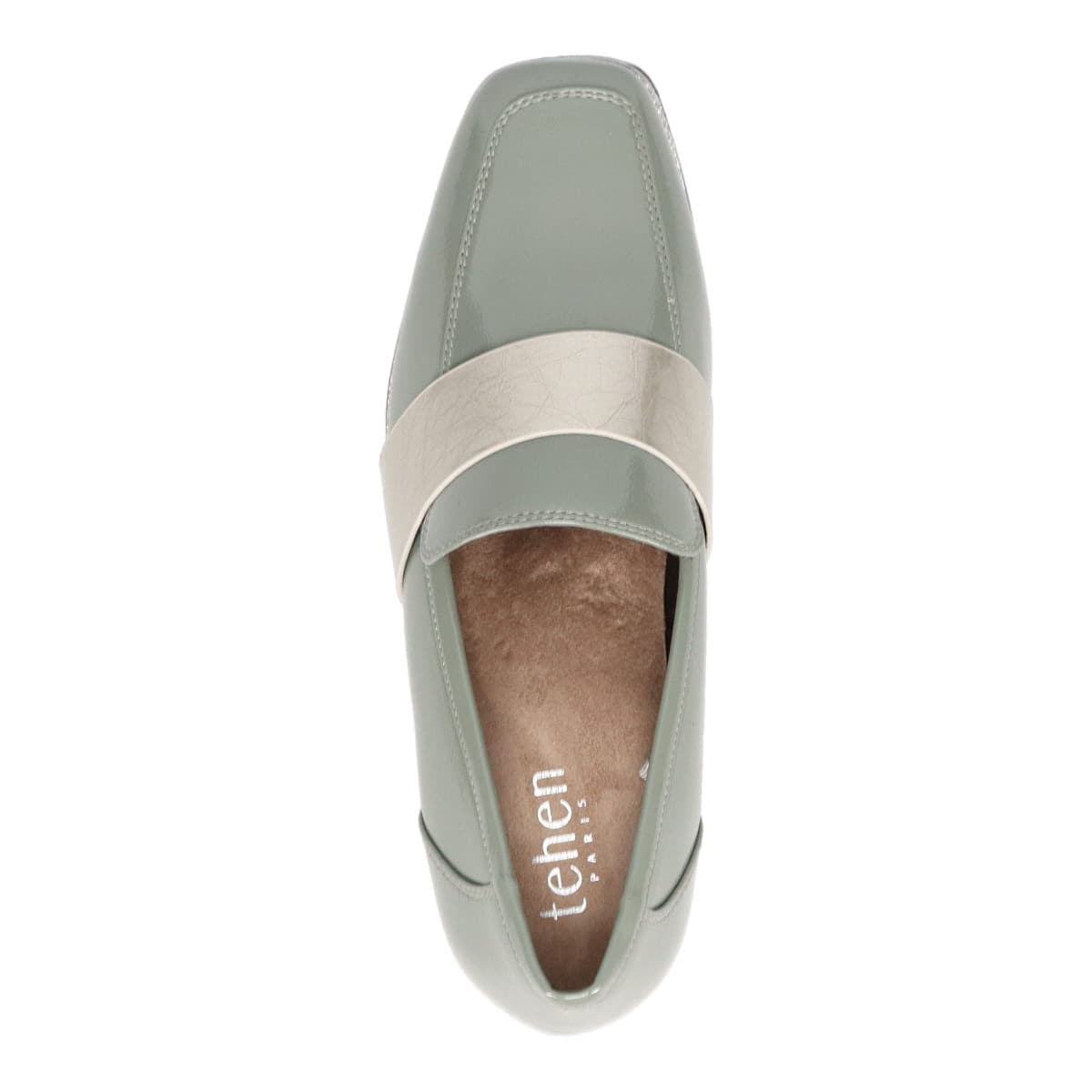テーン tehen クッションインソールで履き心地抜群、きれいめローファー　TN1775 GRAY-ENAMEL 23.0