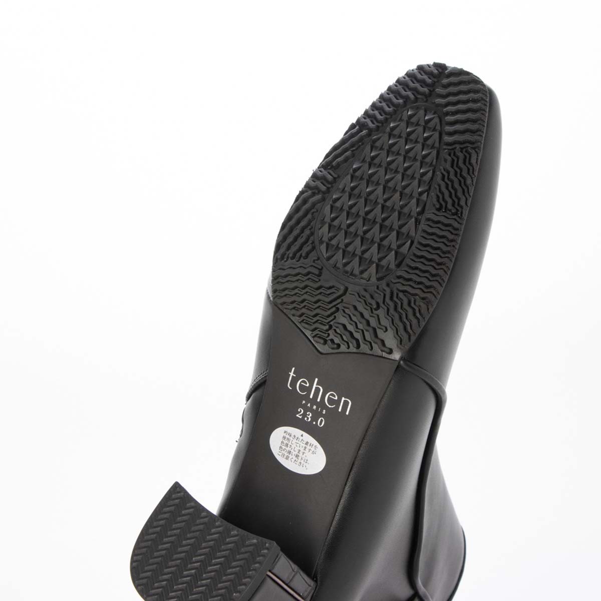 【撥水仕様】テーン tehen フェミニンなスクエアトゥのショートブーツ TN1811 BLACK 23.0