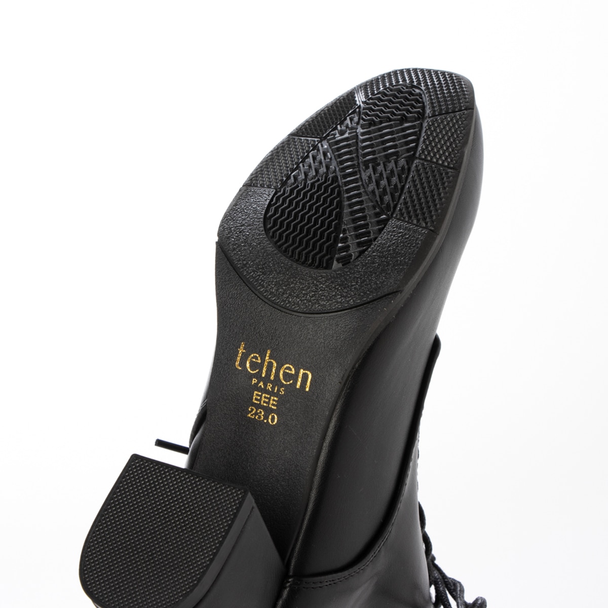 【4cm4時間防水設計】テーン tehen 調整しやすいレースアップタイプのショートブーツ TN4032 BLACK 23.0