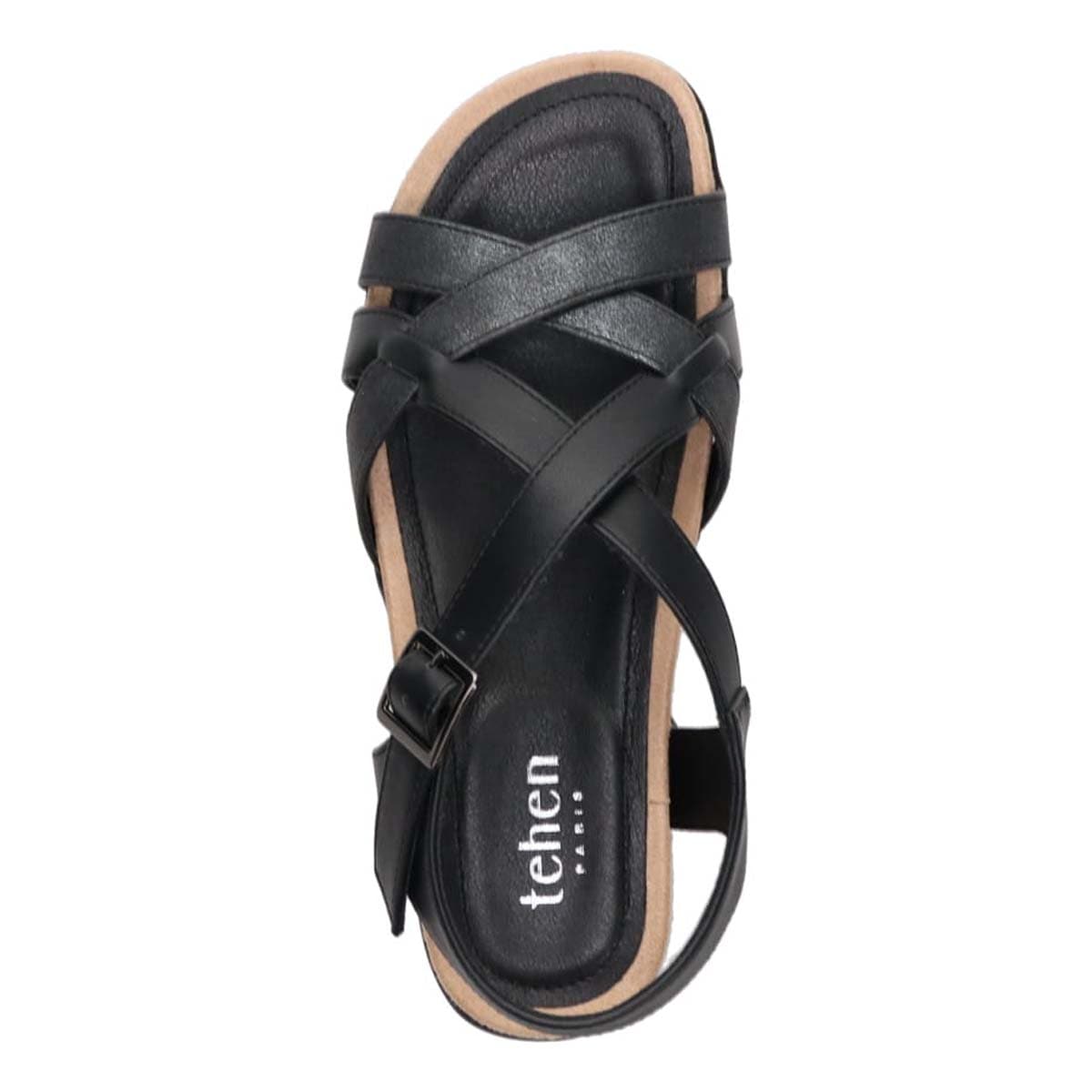 テーン tehen 夏の定番フットベッドフラットサンダル　TN5011 BLACK M　(23.0～23.5)