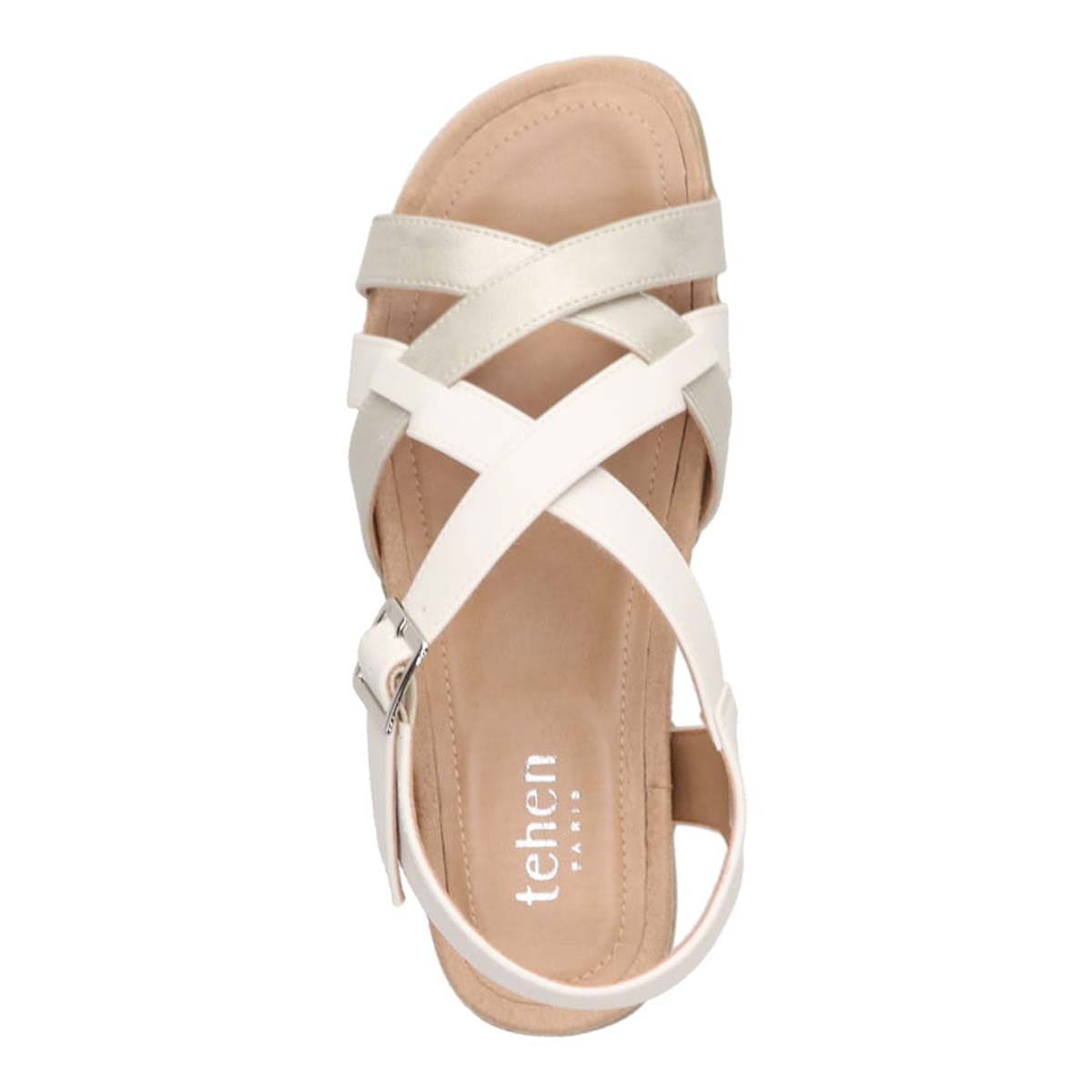 テーン tehen 夏の定番フットベッドフラットサンダル　TN5011 IVORY M　(23.0～23.5)