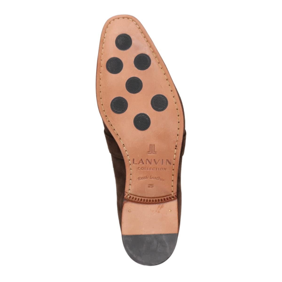 LANVIN COLLECTION　ドレスカジュアルベルトスリッポンシューズ　83445 D-BROWN 25.0