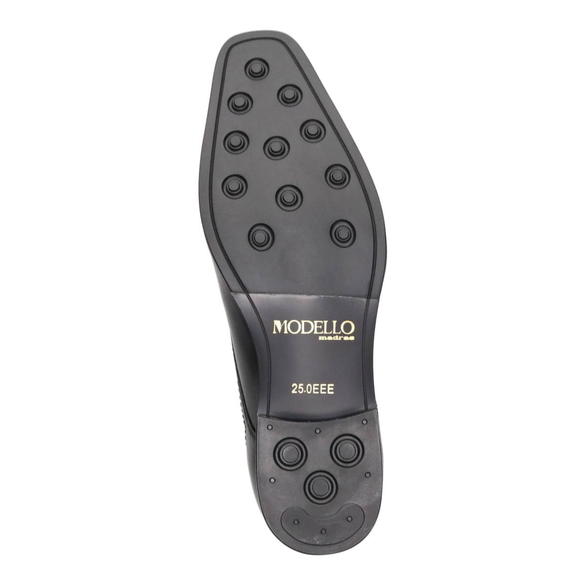 モデロ MODELLO 「Recovery Shiatsu Insole」搭載で指圧効果により血行をよくする。スワールモカビジネスシューズ  DM1510AR BLACK 25.0