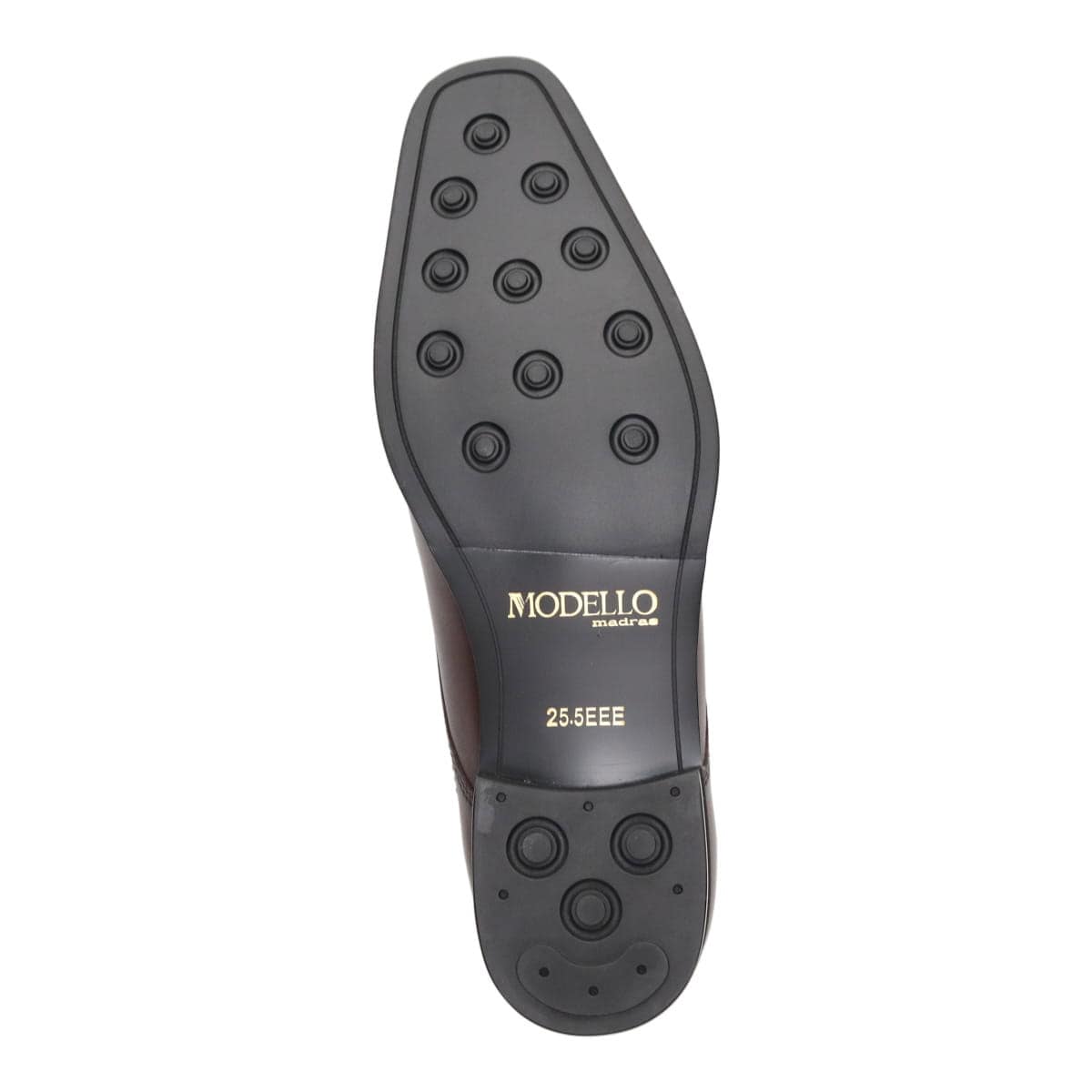 モデロ MODELLO 「Recovery Shiatsu Insole」搭載で指圧効果により血行をよくする。スワールモカビジネスシューズ  DM1510AR D-BROWN 25.0