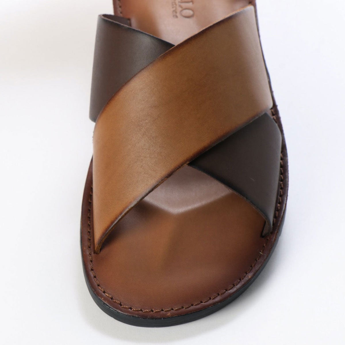 モデロ MODELLO 本革 高級 レザーサンダル DM5129 BROWN/DARKBROWN 40 (25.0～25.5)
