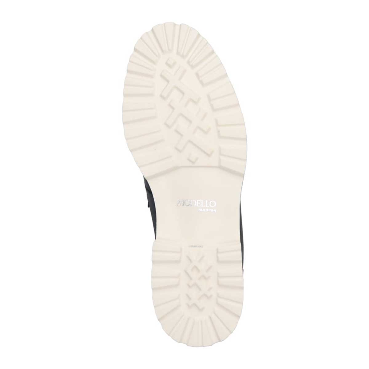 モデロ MODELLO 「リカバリーインソール」搭載で指圧効果により血行を115％促進。Recoveryビットローファー　DM5516R NAVY 25.0