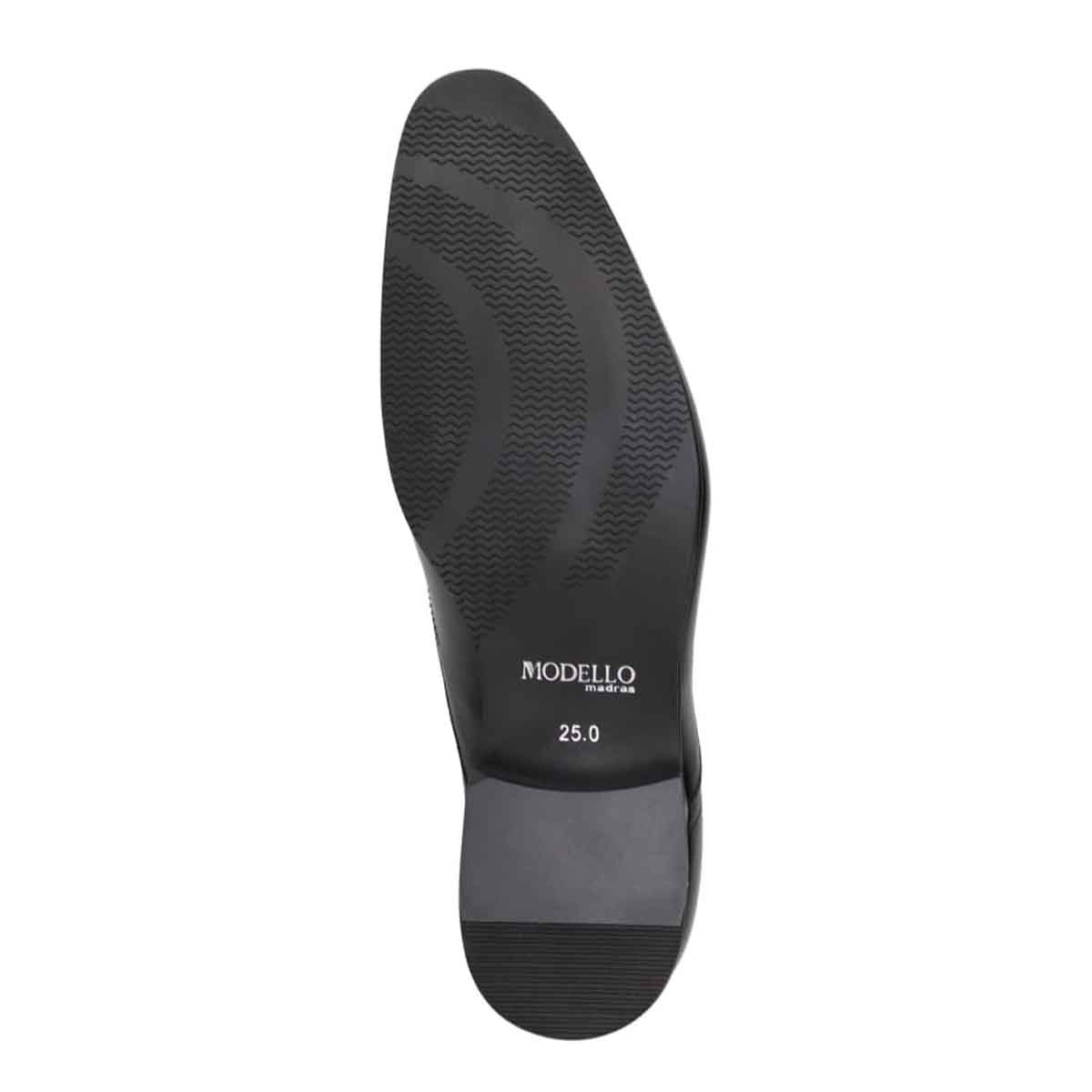 モデロ MODELLO 「リカバリーインソール」搭載で指圧効果により血行を115％促進。内羽根ストレートチップ ドレスシューズ　DM5527XR BLACK 25.0