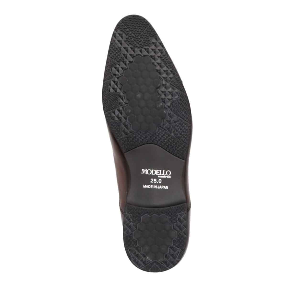 【GORE-TEX】モデロ MODELLO 「リカバリーインソール」搭載で指圧効果により血行をよくする。内羽根ストレートチップビジネスシューズ　DM5530GR BROWN 25.0
