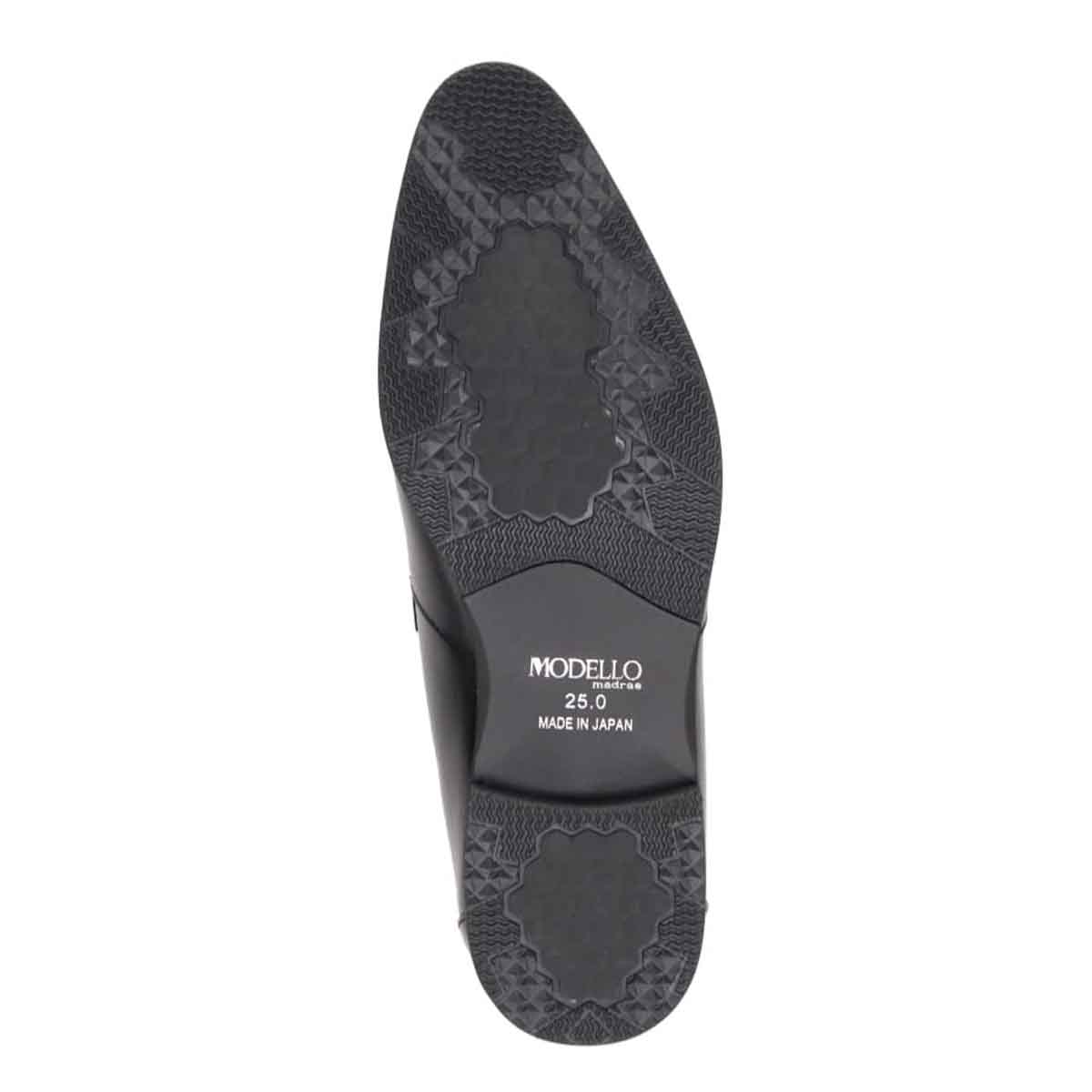 【GORE-TEX】モデロ MODELLO 「リカバリーインソール」搭載で指圧効果により血行をよくする。スリッポンビジネスシューズ　DM5532GR BLACK 25.0