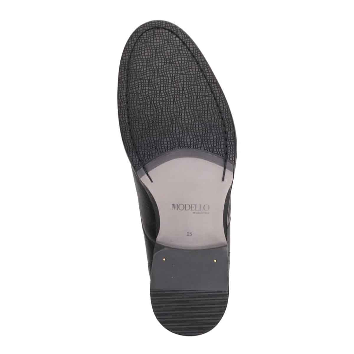 モデロ MODELLO 「Recovery Shiatsu Insole」搭載で指圧効果により血行をよくする。サイドゴア カジュアルスリッポンビジネスシューズ　DM5534XR BLACK 25.0