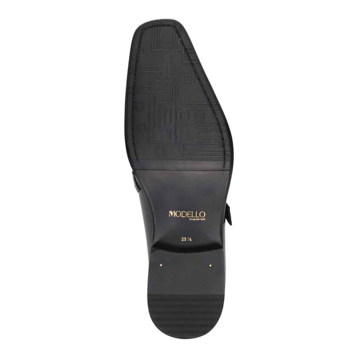 モデロ MODELLO  キップレザーのモンクストラップ ドレスシューズ　DM5540X BLACK 25.0