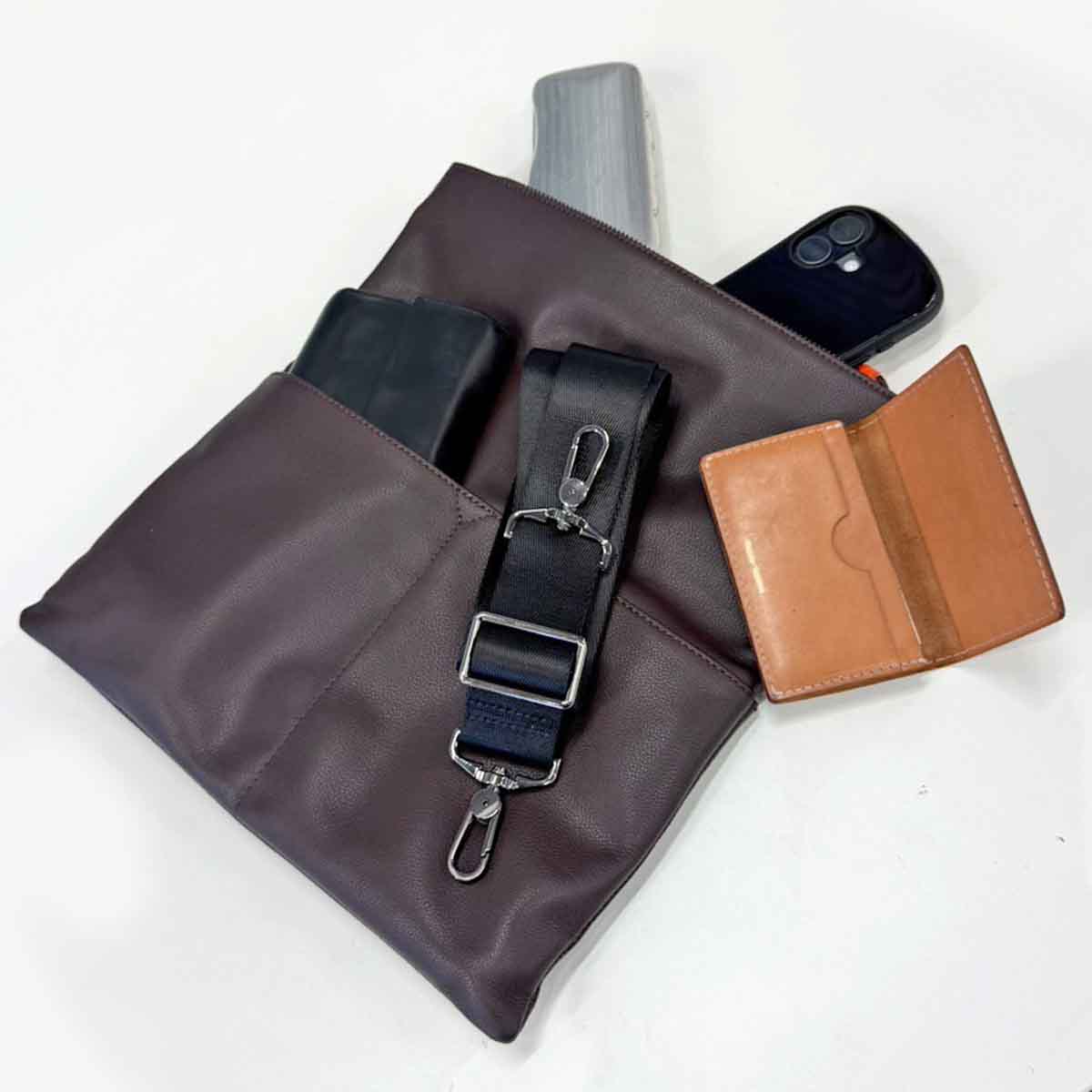 モデロ MODELLO　メンズ本革クラッチバッグ2WAYショルダー　DMB1215 BLACK FREE