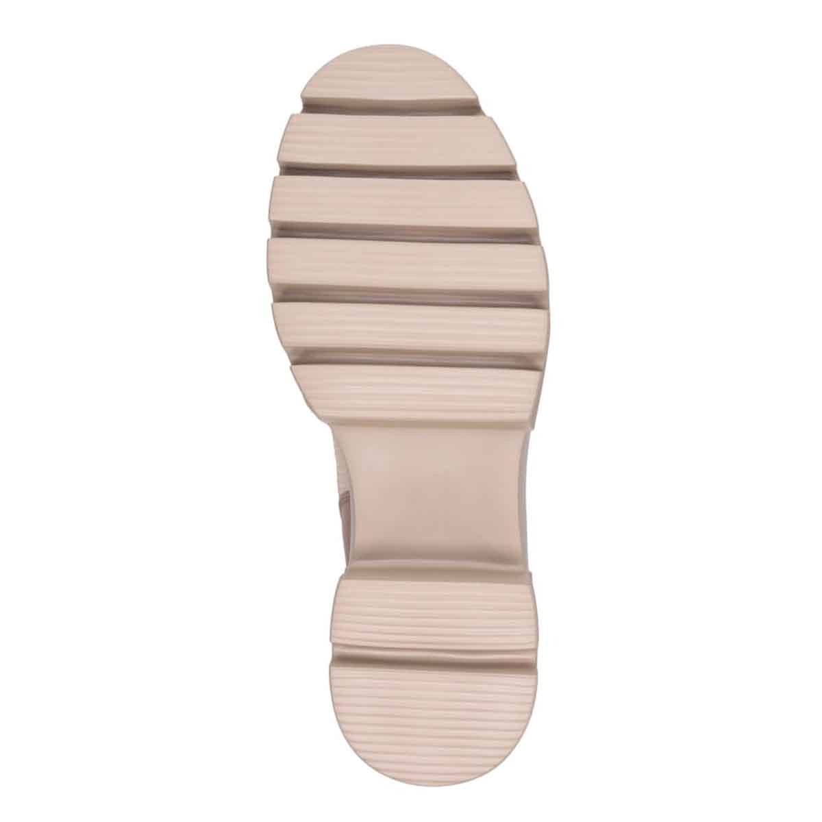 モデロ MODELLO 「Recovery Shiatsu Insole」搭載で指圧効果により血行をよくする。ソフトな素材が足にフィットする 6.5cmヒールのニットブーツ DML5056R BEIGE 23.0