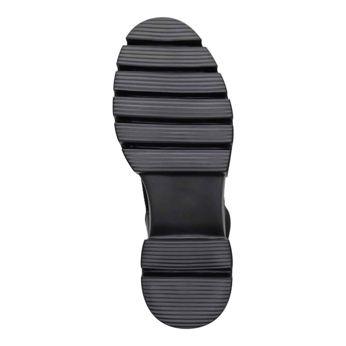 モデロ MODELLO 「Recovery Shiatsu Insole」搭載で指圧効果により血行をよくする。ソフトな素材が足にフィットする 6.5cmヒールのニットブーツ DML5056R BLACK 23.0
