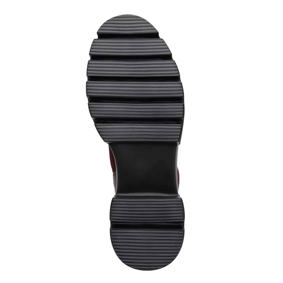モデロ MODELLO 「Recovery Shiatsu Insole」搭載で指圧効果により血行をよくする。ソフトな素材が足にフィットする 6.5cmヒールのニットブーツ DML5056R WINE 23.0