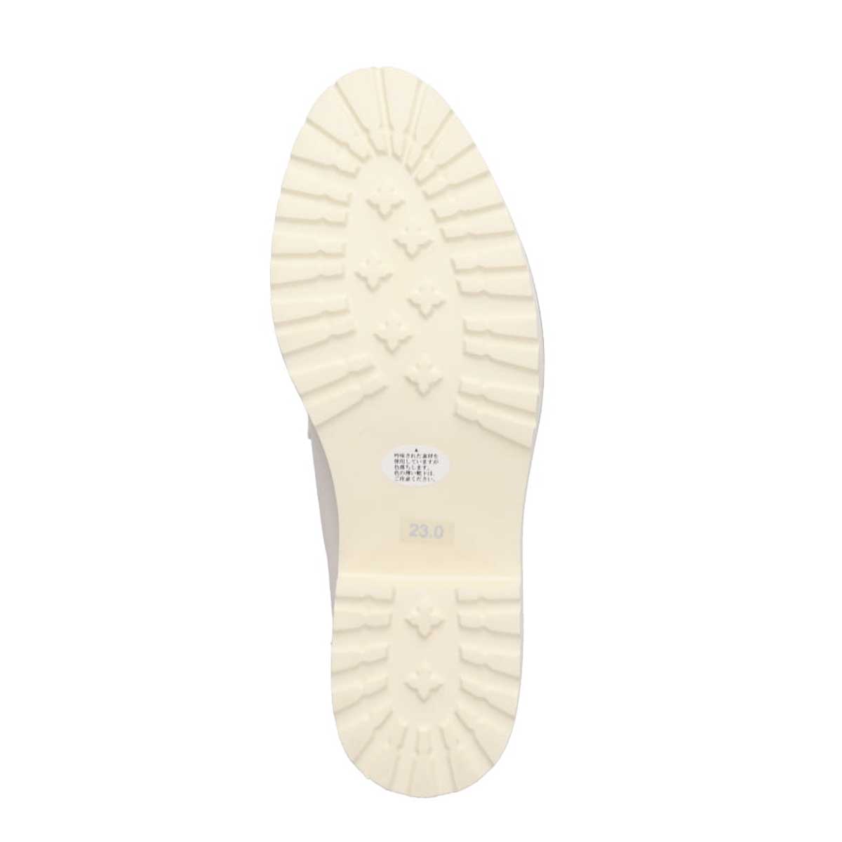 【撥水仕様】モデロ MODELLO 「リカバリーインソール」搭載で指圧効果により血行を115％促進。バー金具付きのRecovery厚底ローファー　DML6061R IVORY 23.0