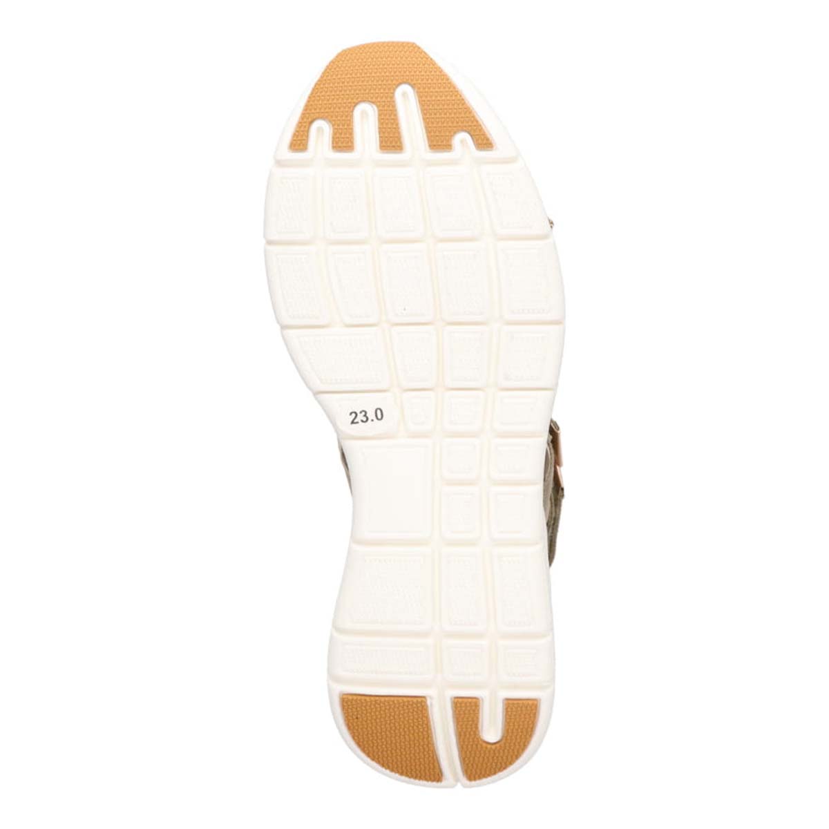 モデロ MODELLO 「リカバリーインソール」搭載で指圧効果により血行を115％促進。Recovery３本ベルトヒールアップスポーツサンダル　DML6063R BEIGE 23.0