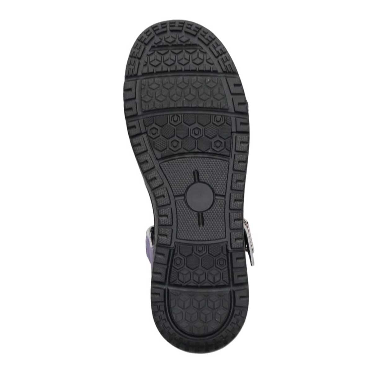 モデロ MODELLO 「リカバリーインソール」搭載で指圧効果により血行を115％促進。Recoveryクロスベルトプラットフォームサンダル　DML6064R PURPLE/C 23