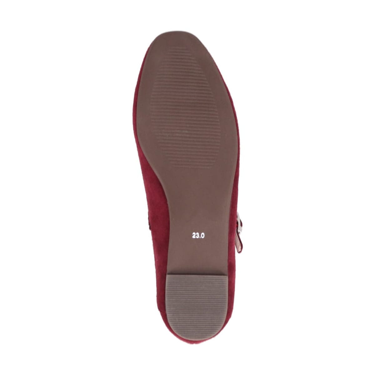 【撥水仕様】モデロ MODELLO 0.5ｃｍヒール 大人っぽく履ける ストラップ付きバレエシューズ  DML8816 WINE-SILKY 23.0
