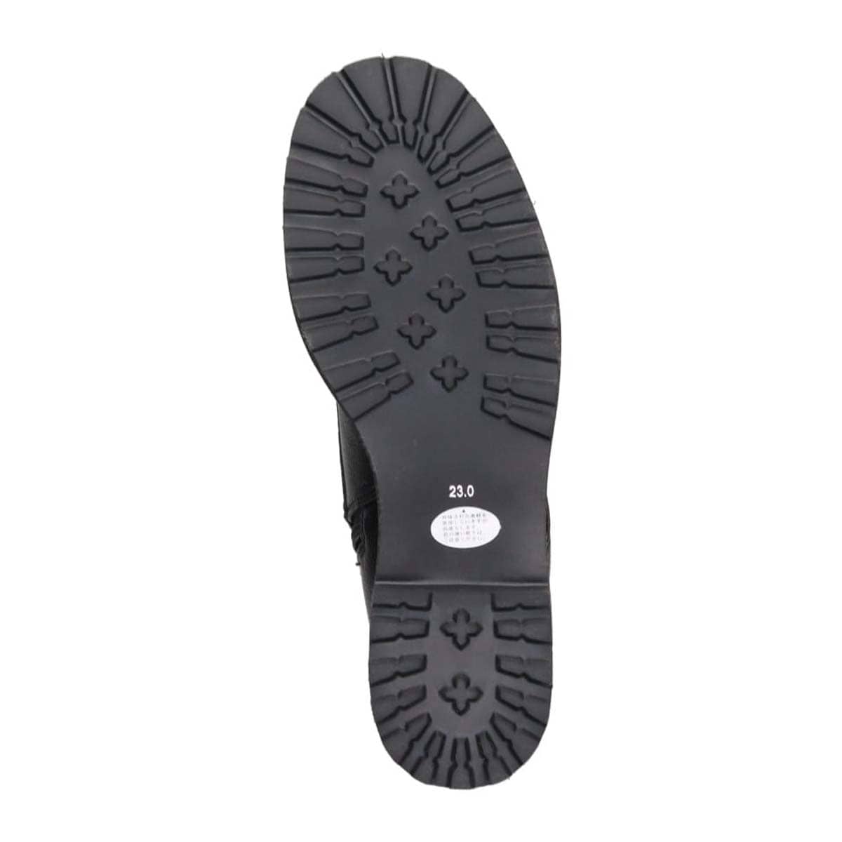 モデロ MODELLO 「Recovery Shiatsu Insole」搭載で指圧効果により血行をよくする。3.5cmヒール カジュアルレースアップミドルブーツ DML8821R BLACK 23.0