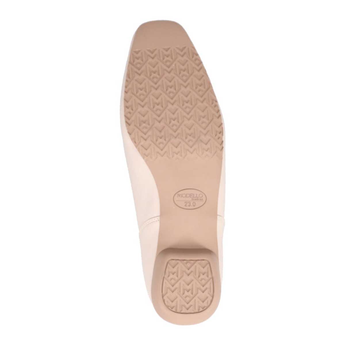 モデロ MODELLO 「リカバリーインソール」搭載で指圧効果により血行を115％促進。Recoveryスクエアパンプス　DML8827R IVORY 23.0